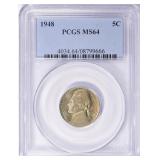 1948 Jefferson Nickel PCGS MS-64 (Toned)