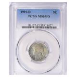 1991-D Jefferson Nickel PCGS MS-65 FS