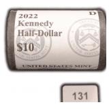 $10 Roll 2022-D Kennedy Half Dollar Roll
