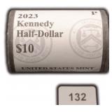$10 Roll 2023-P Kennedy Half Dollar Roll