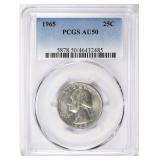 1965 Washington Quarter PCGS AU-50