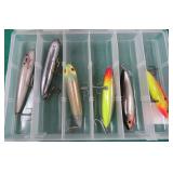 $14 SHIP: SIX (6) Fishing Lures with Case