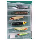 $14 SHIP: SIX (6) Fishing Lures with Case