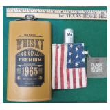 TWO (2) Whiskey Flasks inc. Stainless Steel