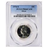 1976-S Quarter SILVER PCGS Proof-66 CAMEO