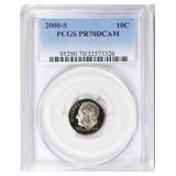 2000-S Roosevelt Dime PCGS Proof-70 DCAM