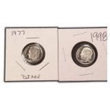 TWO (2) Proof Dimes
