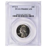 1972-S Washington Quarter PCGS Proof-68 DCAM