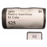 $25 Roll 2019-D Native American $1 Roll