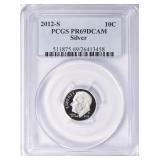 2012-S Roosevelt Dime SILVER PCGS Proof-69 DCAM