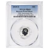 2018-S Dime SILVER Reverse Proof PCGS Proof-69