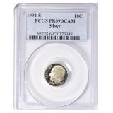 1994-S Roosevelt Dime SILVER PCGS Proof-69 DCAM