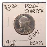 1968 Proof Washington Quarter