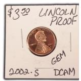 2002-S Lincoln Proof Set