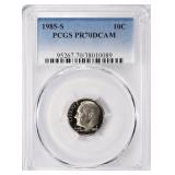 1985-S Roosevelt Dime PCGS Proof-70 DCAM