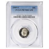 1985-S Roosevelt Dime PCGS Proof-70 DCAM
