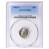 1985-P Roosevelt Dime PCGS MS-65