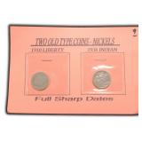 Liberty and Buffalo Nickels
