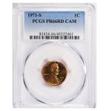 1971-S Lincoln Cent PCGS Proof-66 CAMEO