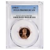 1998-S Lincoln Cent PCGS Proof-69 DCAM