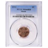 2014 Lincoln Cent Shield PCGS MS-66