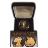 Silver Walking Liberty Half Dollar Clad in Black