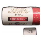 $25 Roll 2020-D CT American Innovation $1 Roll