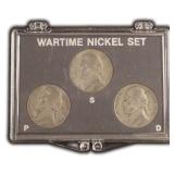 Three (3) War Nickels: $12.90 Melt Value 5-20-26