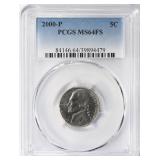 2000-P Jefferson Nickel PCGS MS-64 FS