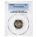 1989-D Jefferson Nickel PCGS MS-65 FS