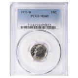 1973-D Roosevelt Dime PCGS MS-65