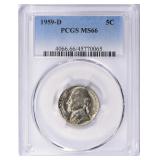 1959-D Jefferson Nickel PCGS MS-66