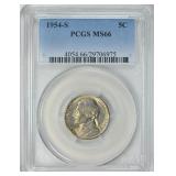 1954-S Jefferson Nickel PCGS MS-66