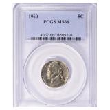 1960 Jefferson Nickel PCGS MS-66