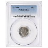 1970-D Roosevelt Dime PCGS MS-66 (Toned)