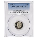 1985-S Roosevelt Dime PCGS Proof-70 DCAM