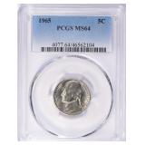 1965 Jefferson Nickel PCGS MS-64
