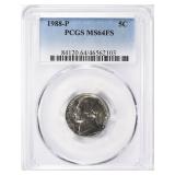 1988-P Jefferson Nickel PCGS MS-64 FS