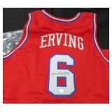 Julius 'DR J' Erving Signed #6 Jersey, Beckett COA