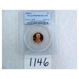 2003-S One Cent PCGS graded PR69 RD DC