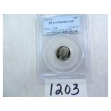 TWO (2) 1977-S Roosevelt Dime PCGS Graded PR69 DC