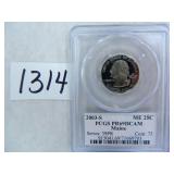 (2) 2003-S Maine Quarter PCGS Graded PR69 DC