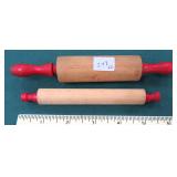 TWO (2) Child Toy Wooden Rolling Pins, 6.25"