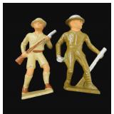 TWO (2) Vintage 3" Lead Soldiers