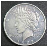1922-D Silver Peace Dollar, $49.19 Melt Value
