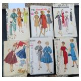 SIX (6) Vintage Clothing Patterns, Estate Find