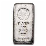 Five oz. Emirates Silver Cast Bar