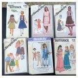 SIX (6) Vintage Clothing Patterns, Estate Find