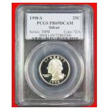 SILVER 1998-S Washington Quarter PCGS PR69DCAM