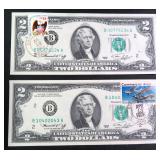 TWO (2) 1976 Bicentennial $2 FRN both are